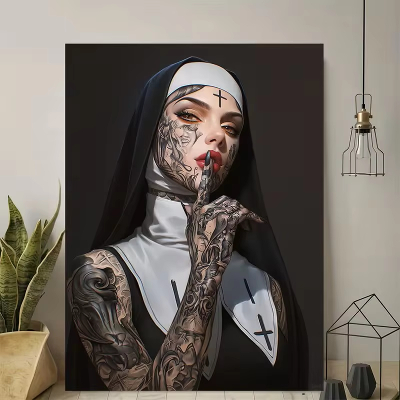 ملصق قماشي بتصميم فتاة عصرية م - مراجعة Vintage Fashion Art وسعره