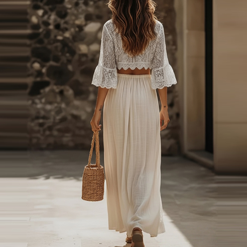 طقم نسائي أنيق من قطعتين: بلوز - مراجعة V Vintage Fashion وسعره