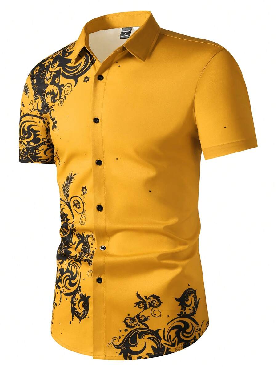 قميص رجالي كاجوال من مانفينيتي - مراجعة Printed Floral Shirt وسعره