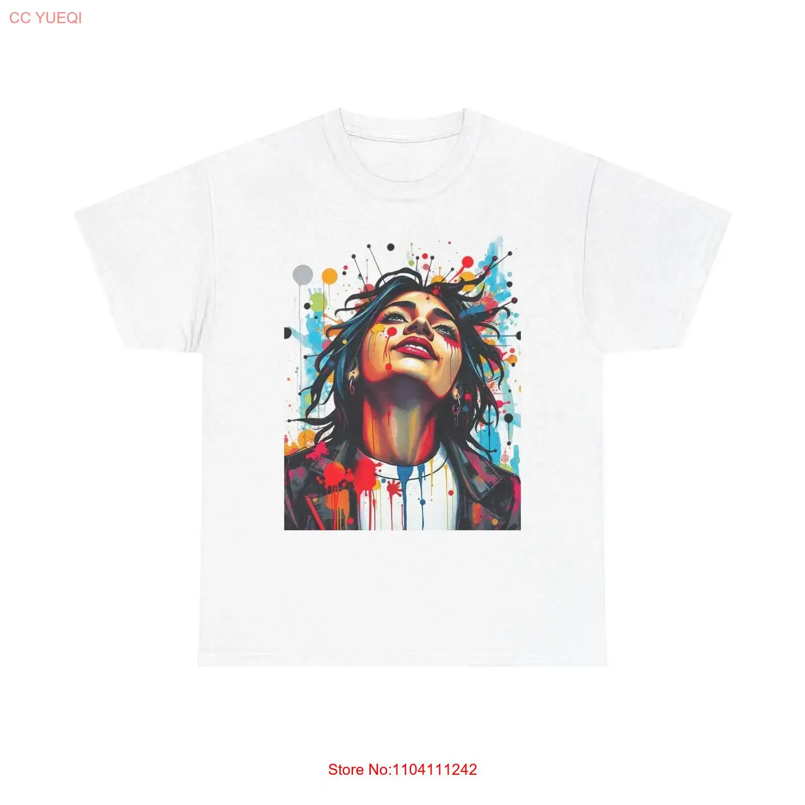 تي شيرت قطني ثقيل ملون محب للف - مراجعة Vintage Fashion Art وسعره