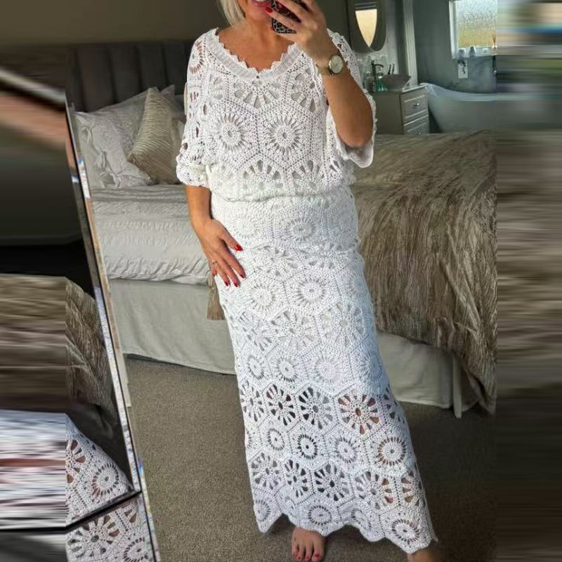 طقم تنورة طويلة أنيق للحفلات ب - مراجعة V Vintage Fashion وسعره